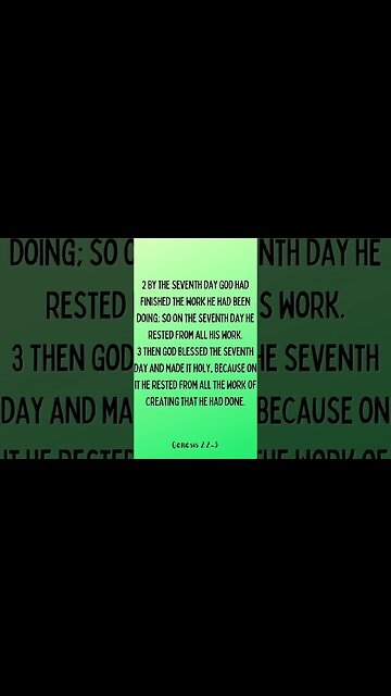 Genesis 2:2-3 #shorts