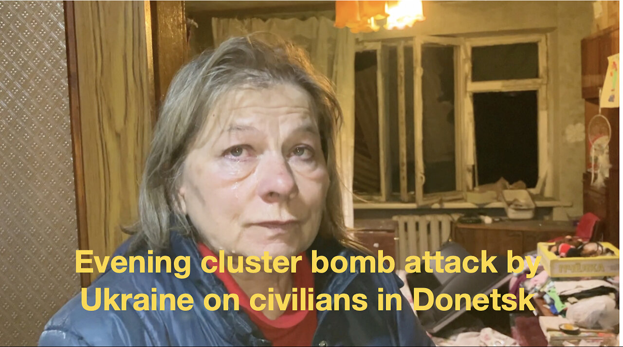 Evening cluster bombs attack by Ukraine on civilians in Donetsk
