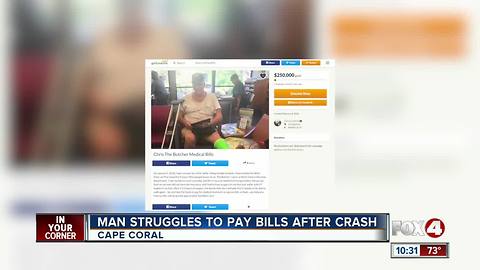 Man Struggles to Pay Bills After Crash