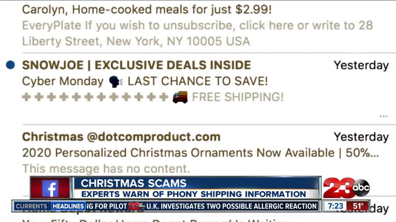 12 Scams of Christmas: Phony Shipping Information