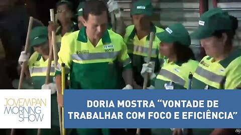 Vestido de gari, Doria mostra “vontade de trabalhar com foco e eficiência” | Morning Show