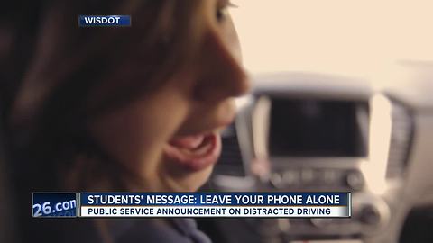 Students create anti-distracted driving message