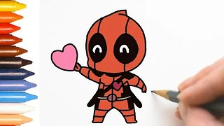 COMO DESENHAR DEADPOOL KAWAII - FÁCIL - PASSO A PASSO