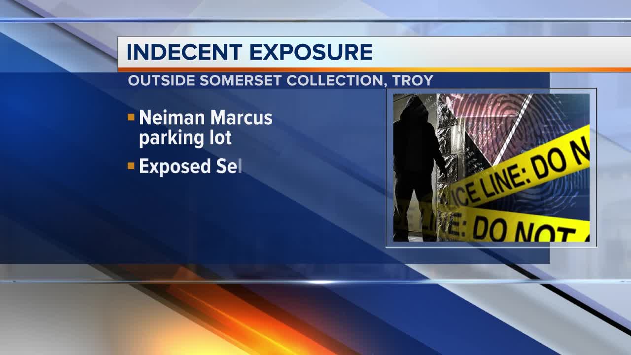 Man wanted for exposing self outside of Neiman Marcus at Somerset in Troy