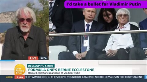 "I'd take a bullet for Vladimir Putin, he's a first-class person": Former F1 boss Bernie Ecclestone