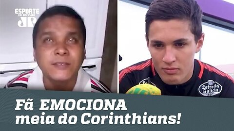 De arrepiar! Fã deficiente visual EMOCIONA meia do Corinthians!