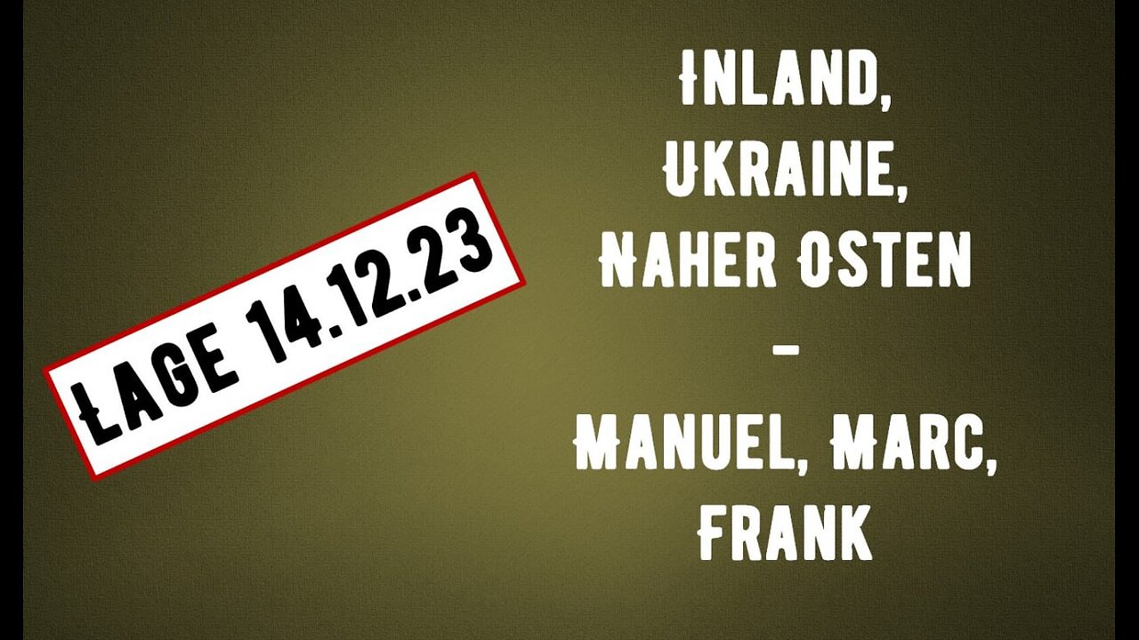LAGE ++ 14.12.23 + mit Marc, Frank & Manuel // Dauersatiresendung