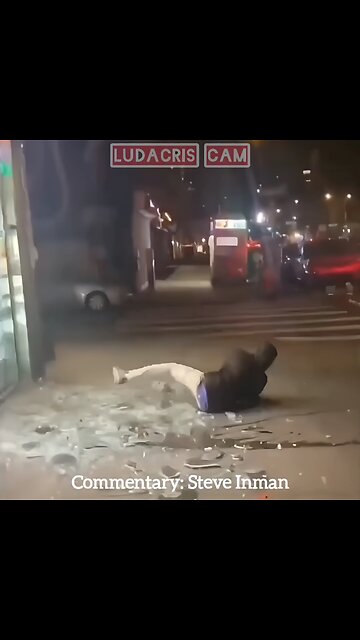 Hopefully he's still picking shards of glass out of his...