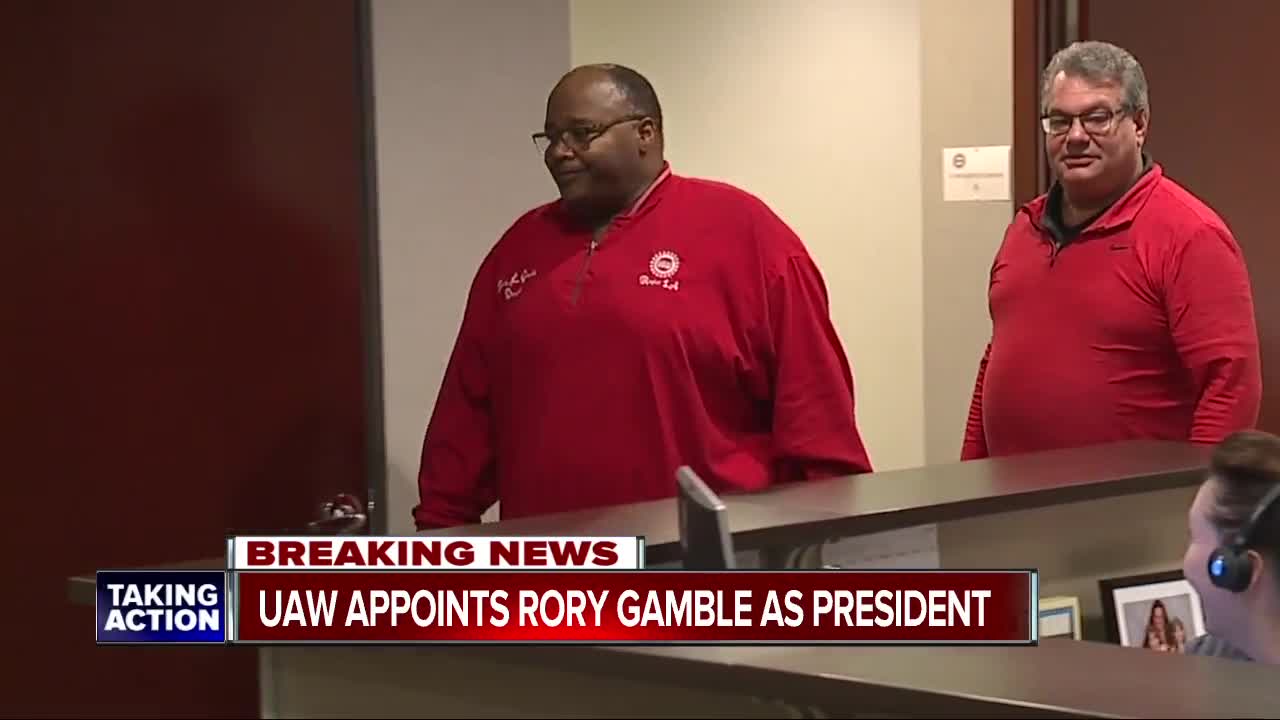 UAW appoints Rory Gamble as president