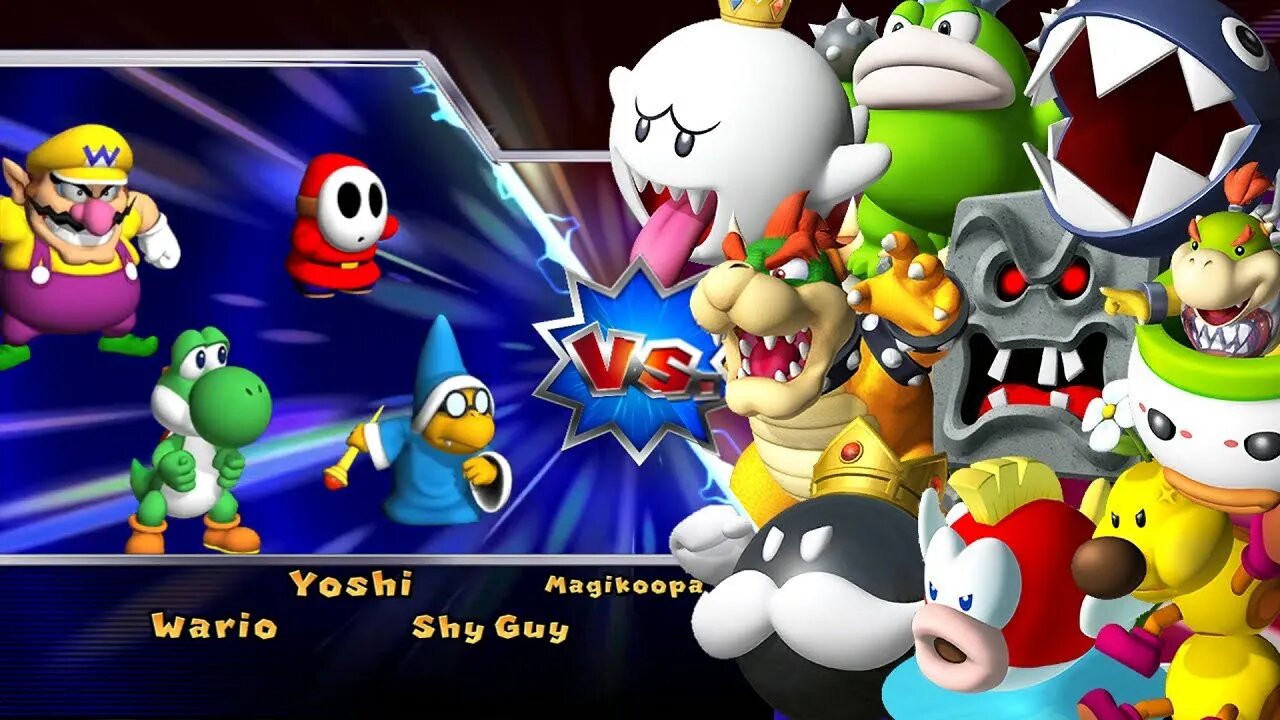 Mario Party 9 Boss Rush - Magikoopa Shy Guy Yoshi Wario