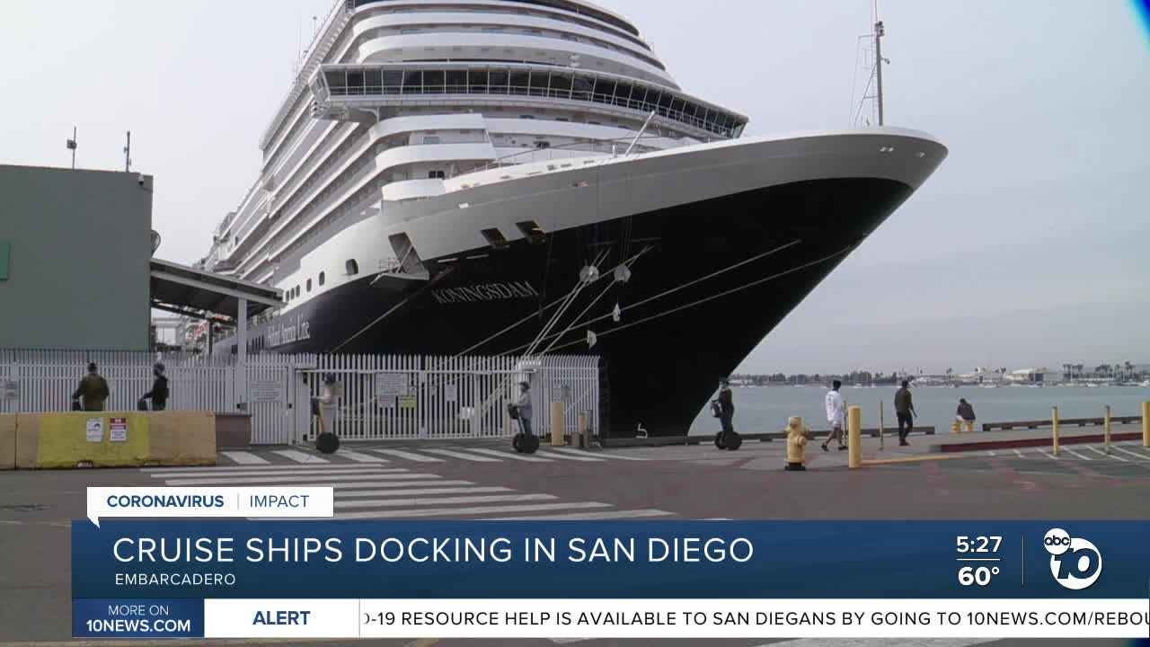 Cruise ships docking in San Diego