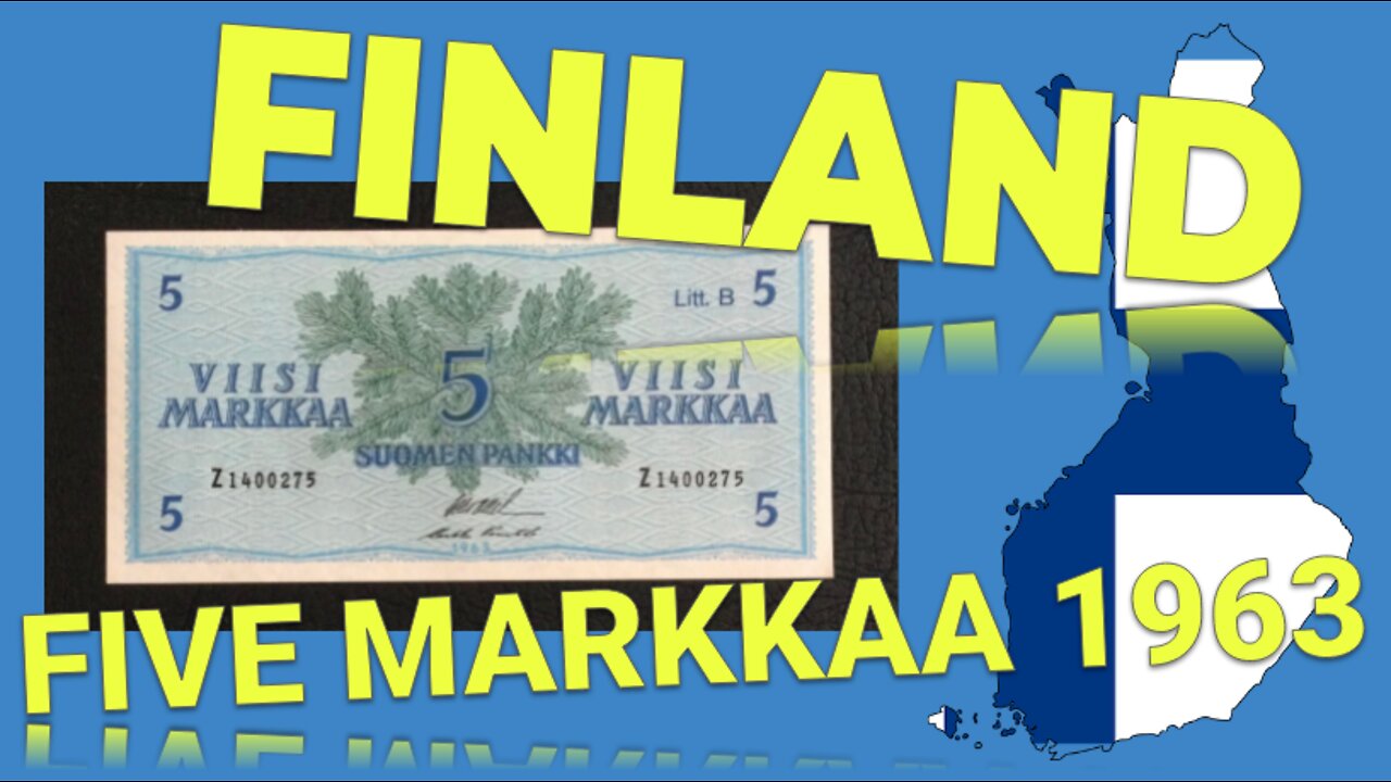 Old Banknote: Finland 5 Markkaa 1963