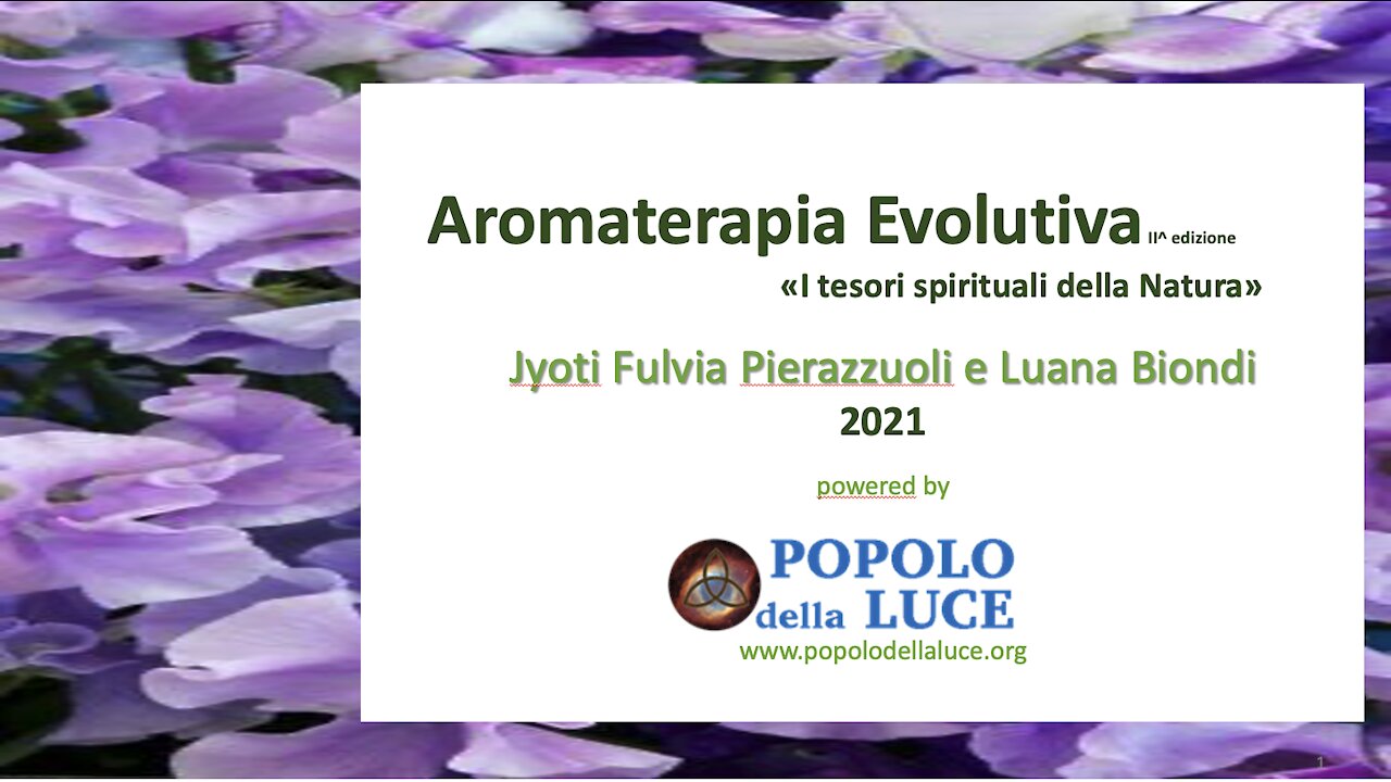Aromaterapia Evolutiva 2 - Introduzione