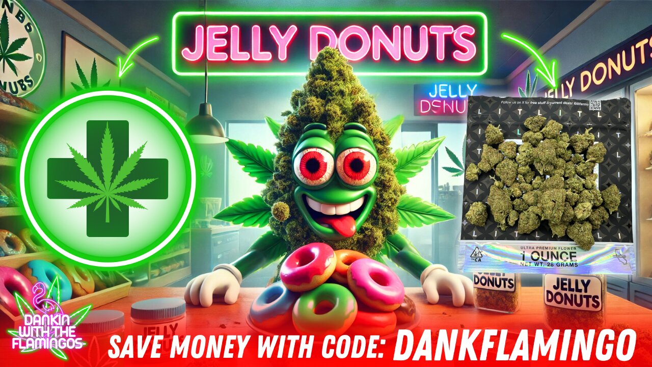 Munching on Jelly Donuts from LIT FARMS! Dankin With The Flamingos Review!!!