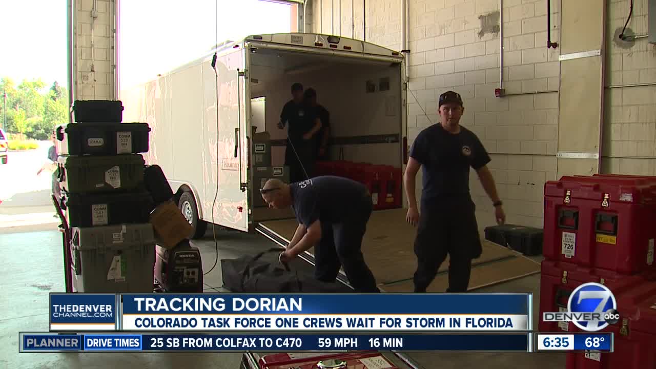 Colorado Task Force One crews wait for Hurricane Dorian in Florida