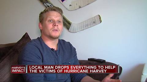 Man drops everything to go to Texas to help with Harvey relief efforts