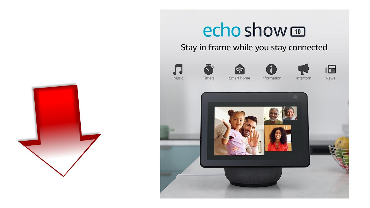 Echo Show 10 (3rd Gen) | HD smart display with motion and Alexa | Charcoal