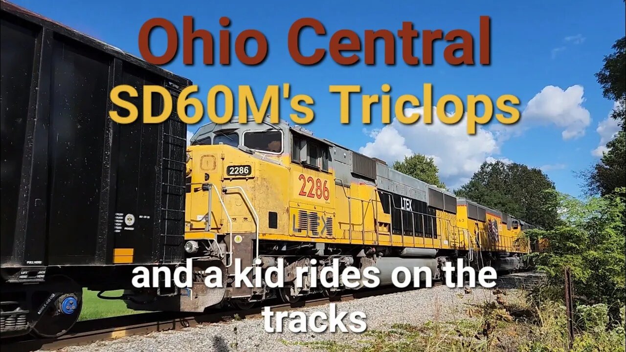 kid riding his bike on the tracks and catching the LTEX sd60 triclops