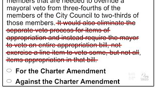 Error in Baltimore City ballot question
