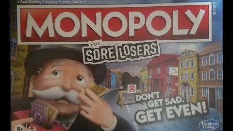 Monopoly for Sore Losers Board Game (2020, Hasbro) -- What's Inside