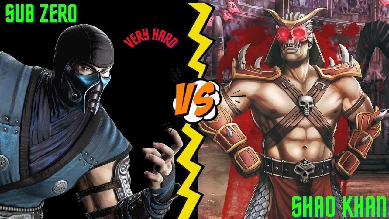 mortal kombat 11 subzero vs shao khan very hard