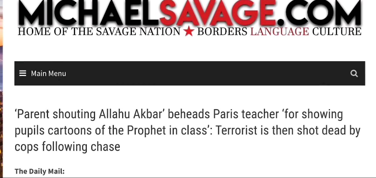 MichaelSavage.com - Paris Teacher Beheaded