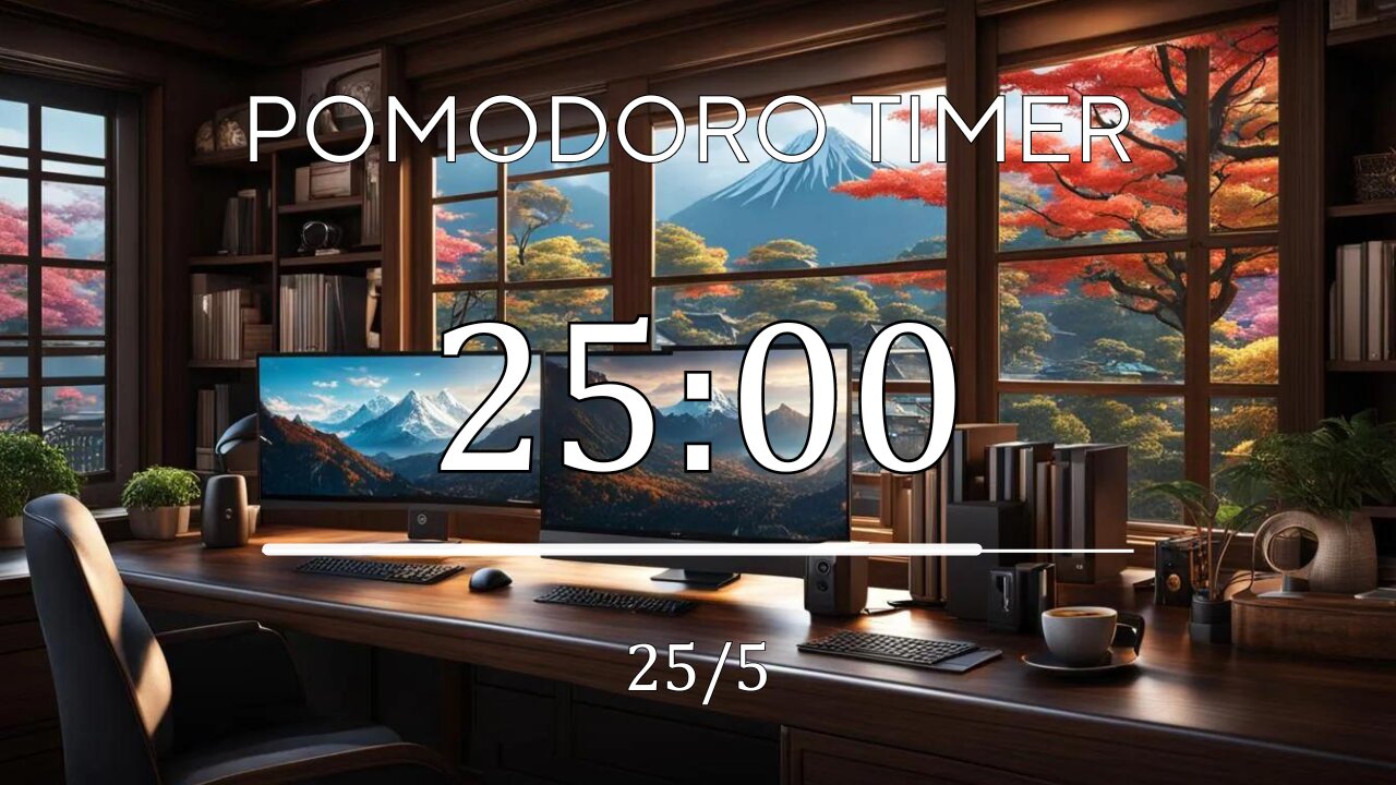 25/5 Pomodoro Technique 🗻 Lofi + Frequency for Relaxing, Studying and Working 🗻