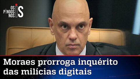 Moraes prorroga pela quinta vez inquérito do STF que apura supostas milícias digitais