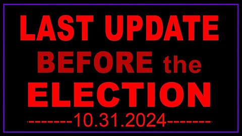 Last Update Before The Election - Trump In Dark Maga - Scotus Election Cases - 11-1-24.