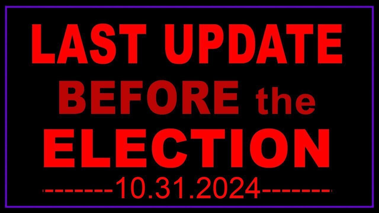 Last Update Before The Election - Trump In Dark Maga - Scotus Election Cases - 11-1-24.