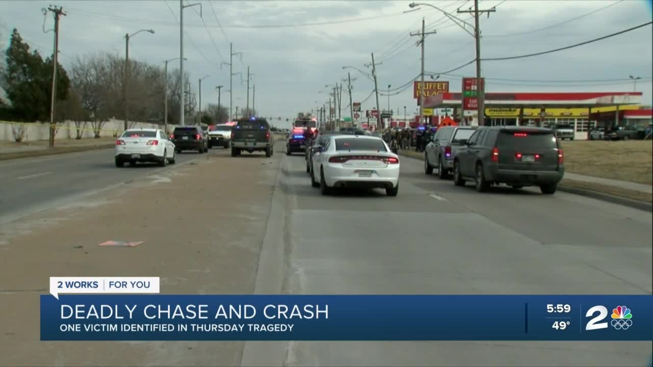 1 victim identified after deadly chase and crash in Tulsa