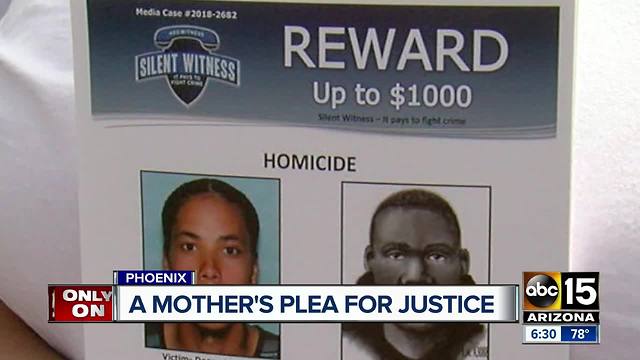 Mother takes action to find her son's killer in Phoenix