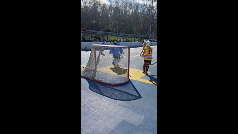 Goalie fighting foe the save #hockey