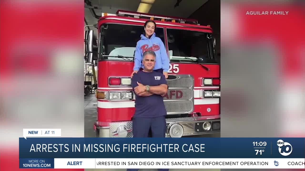 Two arrested in missing firefighter case