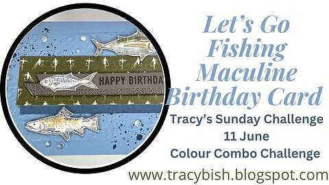 Let's Go Fishing Masculine Birthday Card!