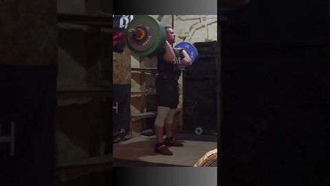 140 kg / 308 lb - Hang Clean + Pause Jerk - Weightlifting Training