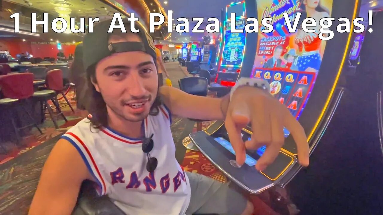 Playing Slots For 1 Hour At The Plaza Las Vegas!