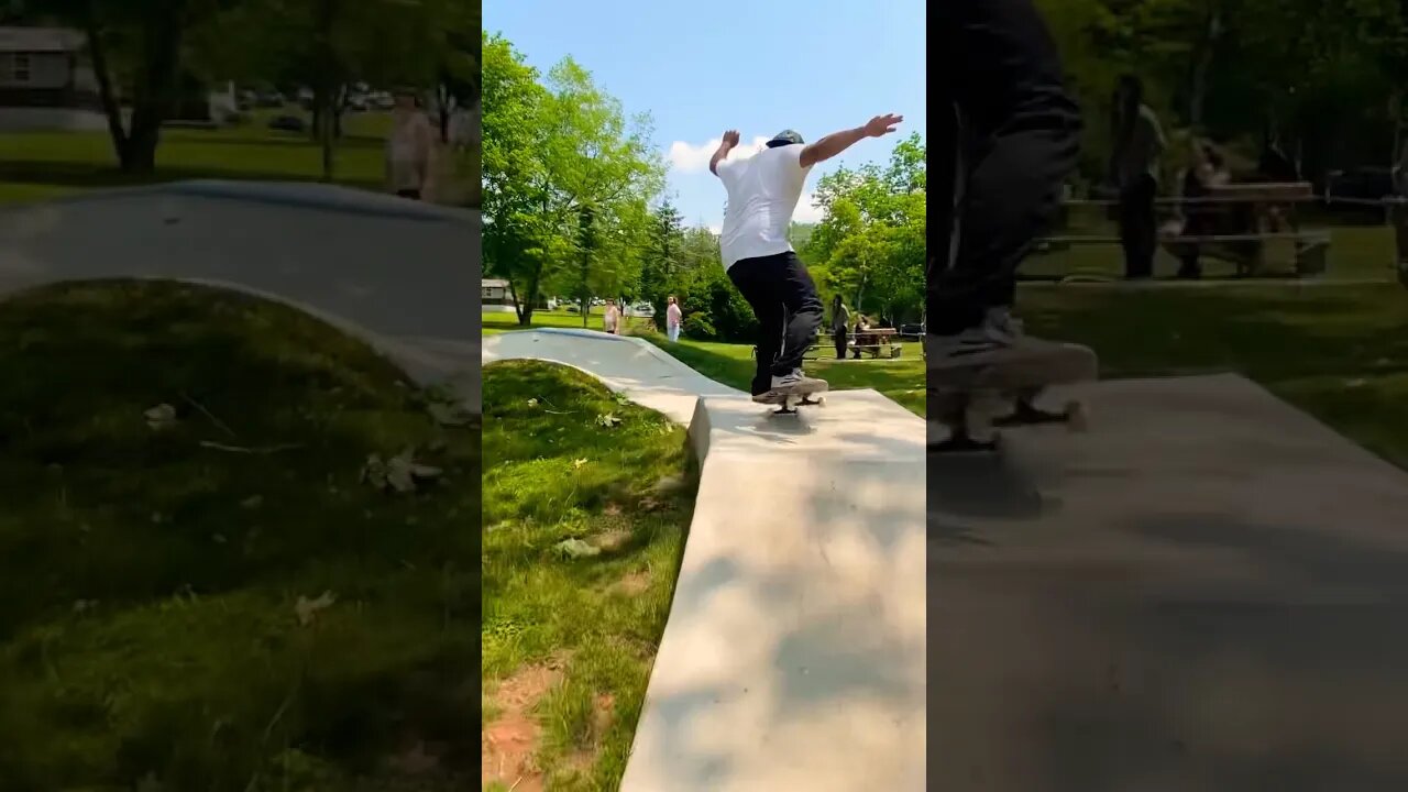 This little pump track was fun checkout the new edit up now #skateboarding #skateboard #skate