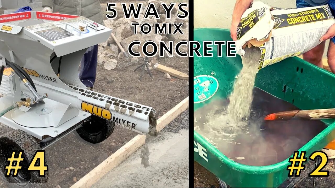 Five Ways to Mix Dry Concrete (Learn How to Mix 40 Concrete Bags in 1 Hour!)