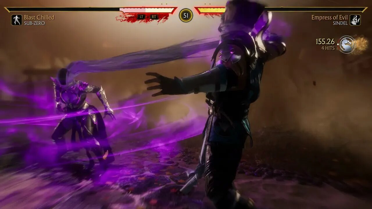 Mortal Kombat 11: Sub-Zero (Blast Chilled) vs Sindel (Empress of Evil) - No Commentary 4K