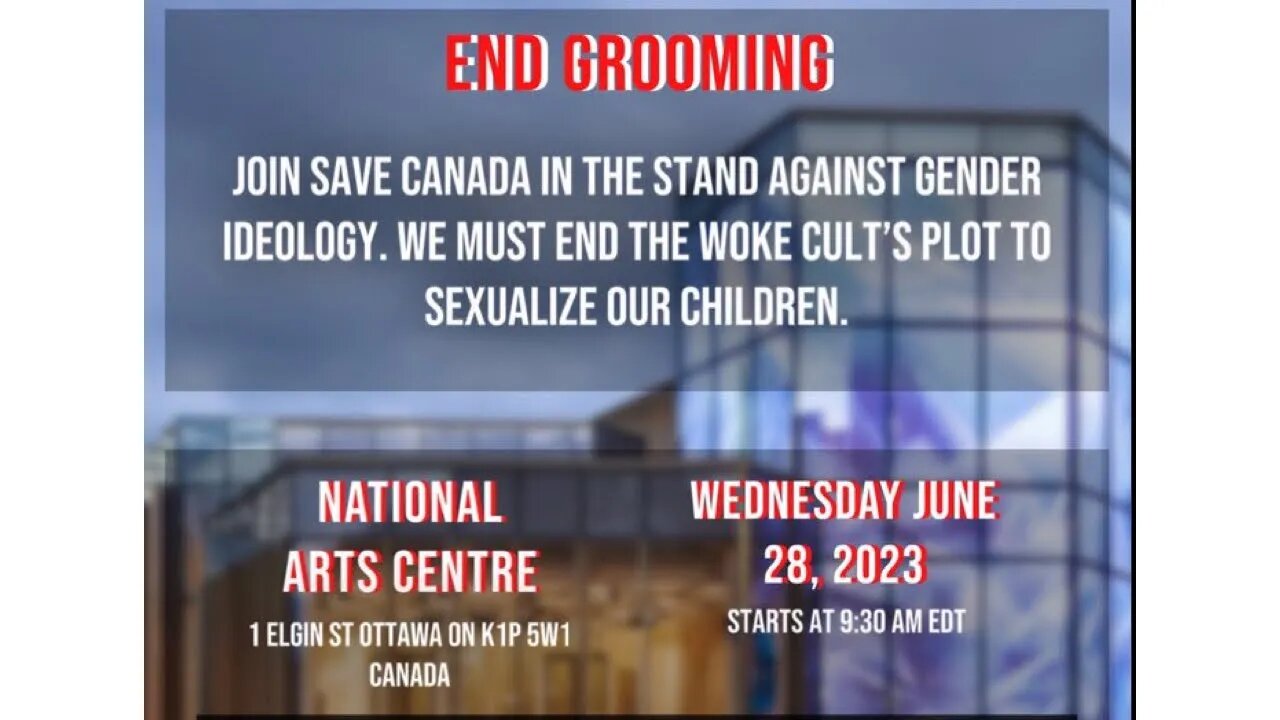 Canadian Free Living going live! National arts centre, protest government sponsored drag story time