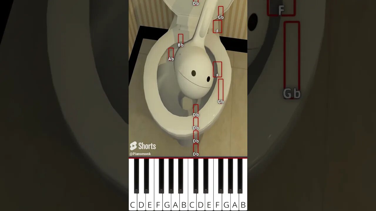 Skibidi Toilet Otamatone (@TheRealSullyG) Full Version - Octave Piano Tutorial