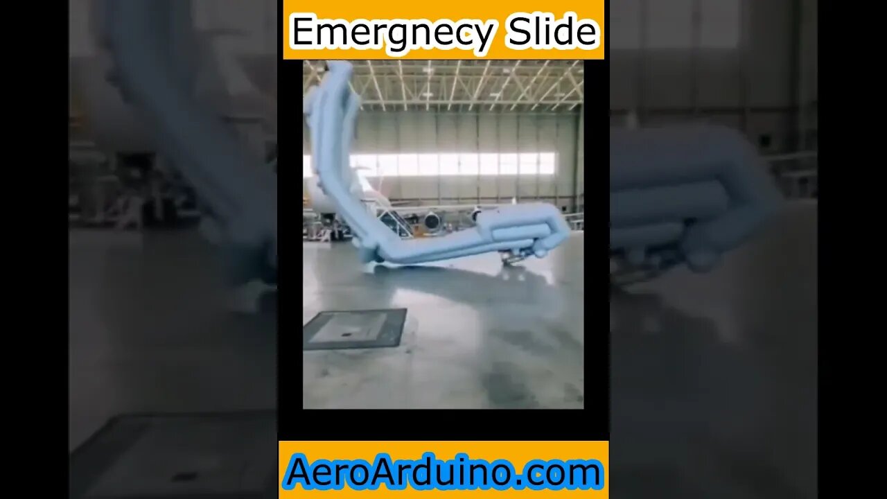 Crazy Emergency Escape Slide in Hangar #Flying #Aviation #AeroArduino