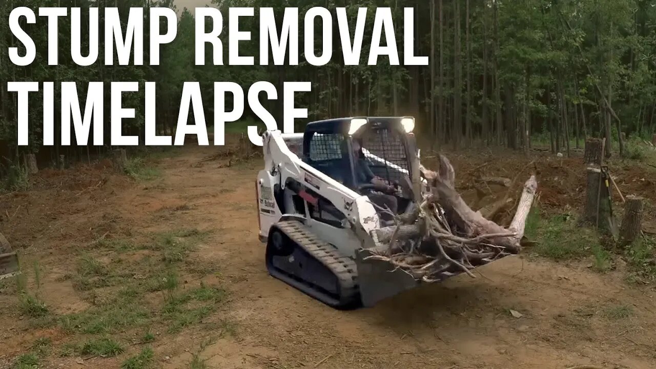 Stump Removal Timelapse | Forest to Farm