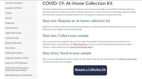 At-home COVID tests available in Wisconsin