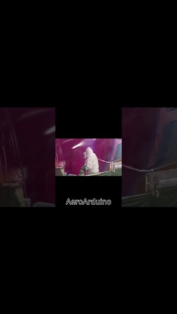 Those Guys Painting Qatar #A380 in Factory #Aviation #AeroArduino