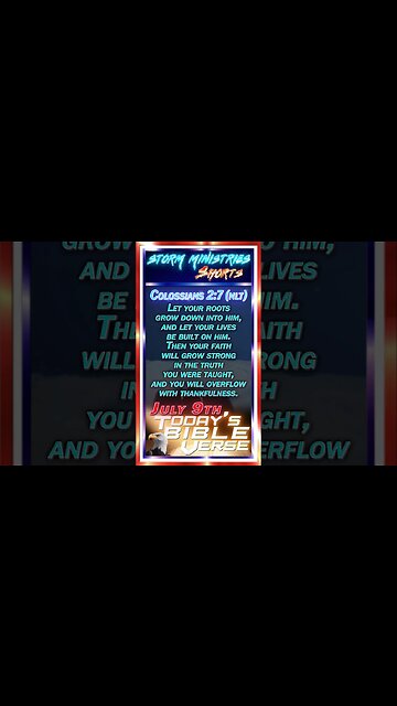 JUL 08, 2023 | How to Build Your Life on Christ and Live with Purpose! - Colossians 2:7 (NLT)