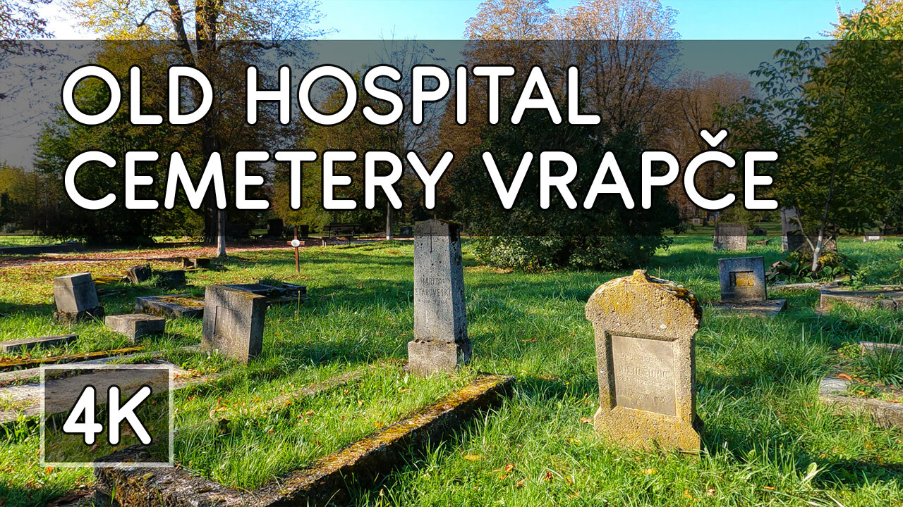 Quaint Autumn Morning in the Old Hospital Cemetery "Vrapče" - Zagreb, Croatia - 4K UHD