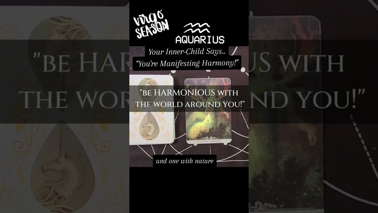 ♒ AQUARIUS, "You're Manifesting Harmony!" #aquarius #innerchild #tarot #shorts