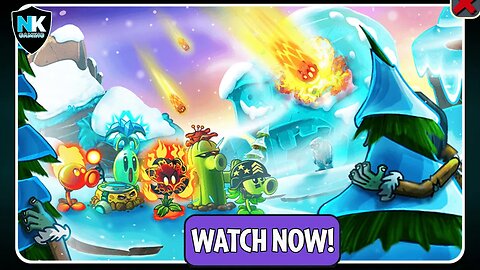 PvZ 2 - Mega Gatling Pea's Winter Adventure - Winter Proving Grounds - Level 14